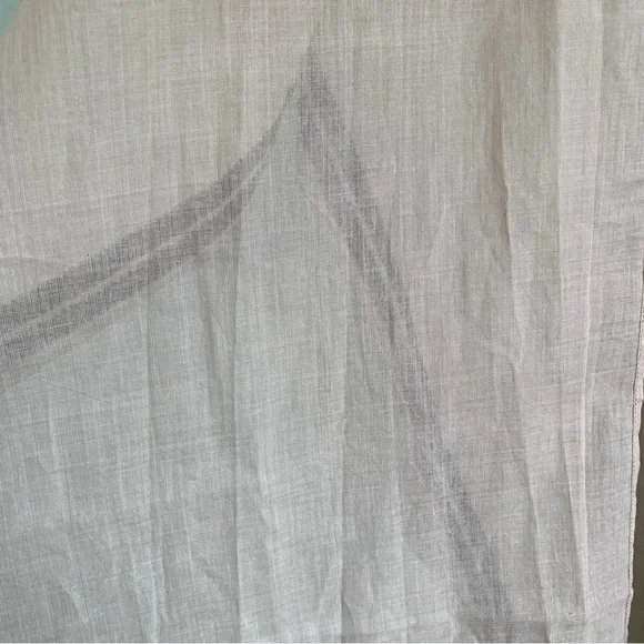 EILEEN FISHER 100% organic cotton embroidered hem serape scarf poncho shawl OS - Picture 10 of 16